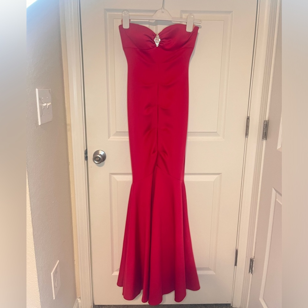 Pink Sweetheart Strapless Prom Gown